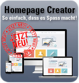 Homepage Creator, der Homepage-Baukasten aus der Schweiz.